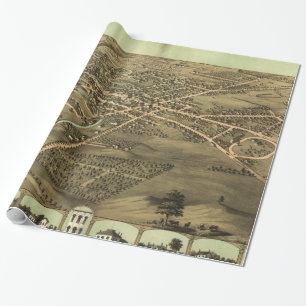 Papier Cadeau Carte vintage de Pontiac Michigan (1867)