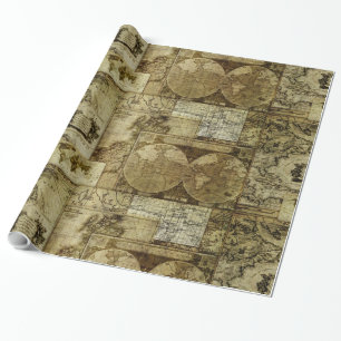 Papier Cadeau Cartes anciennes du monde Cartes antiques