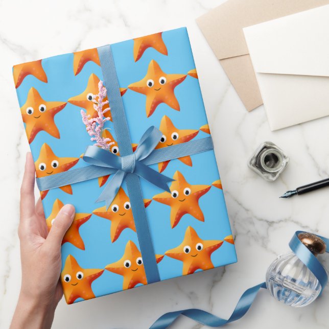 Papier Cadeau Carton mignon Starfish Blue Ocean (Cadeaux)