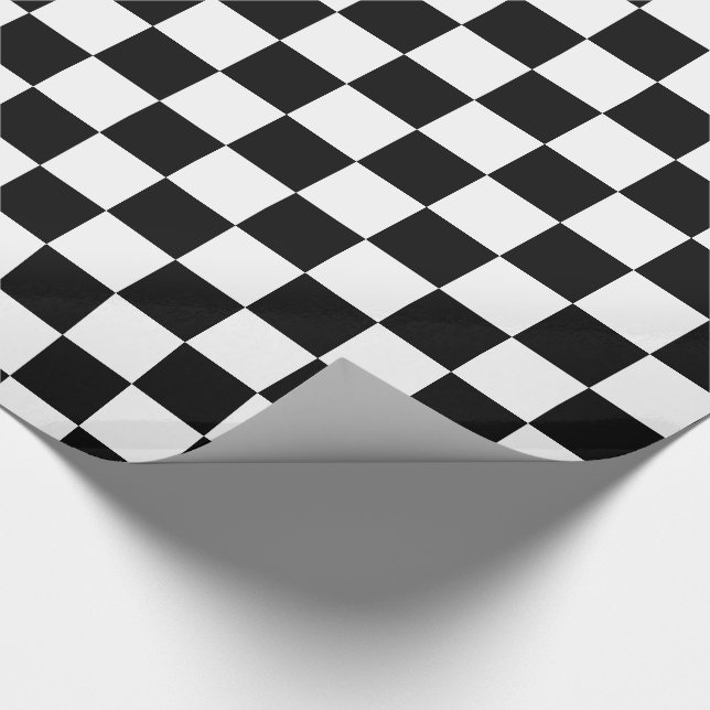 Papier Cadeau Carton noir et blanc en gras (Coin)