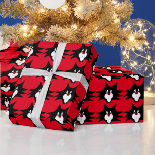 Papier Cadeau CARTOON DE NOËL Papier à enveloppement CAT