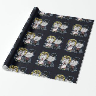 Papier Cadeau Cartoon Zombie mariée et marié mariage cadeau enve