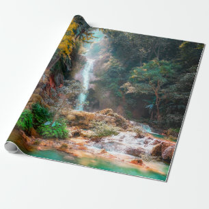 Papier Cadeau Cascade Pittoresque du Imaginaire naturel