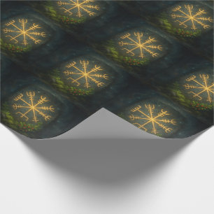 Papier Cadeau Casque de l'Épouvante Aegishjalmur Symbole Protect