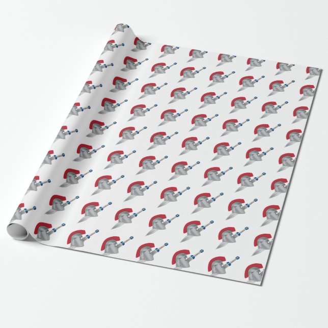 Papier Cadeau Casque et épée du gladiateur romain (Déroulé)