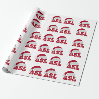 PAPIER CADEAU CASQUETTE ASL HO HO HO