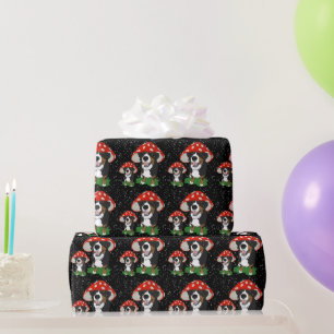 Papier Cadeau Casquette de champignon rouge chien de montagne be