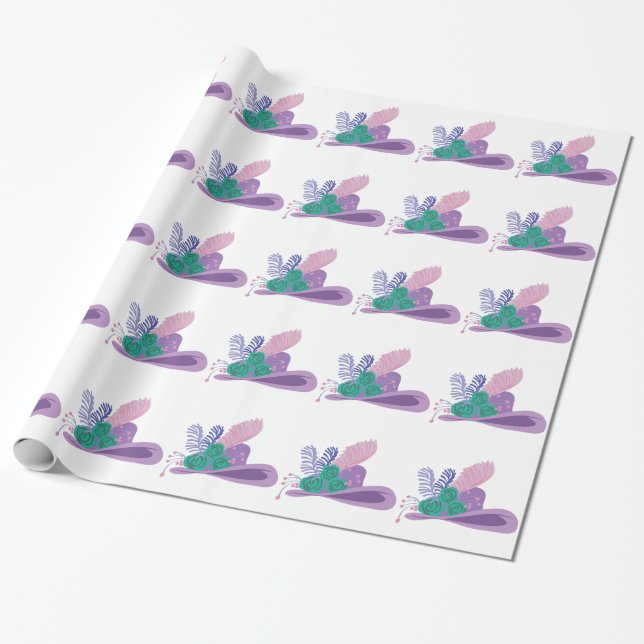 Papier Cadeau Casquette de dames de Kentucky Derby (Déroulé)