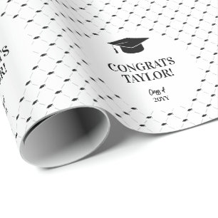 Papier Cadeau Casquette de remise des diplômes élégante personna