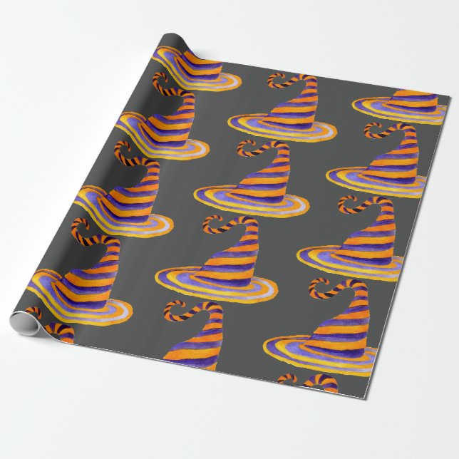 Papier Cadeau Casquette de sortie aquarelle (Déroulé)