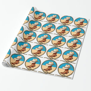 Papier Cadeau Casquette et bottes de cowboy