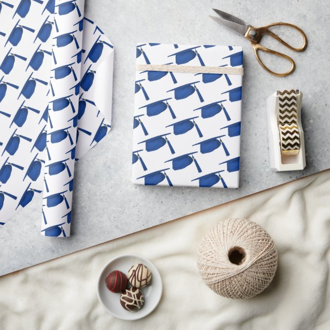 Papier Cadeau Casquettes bleues (Artisanat)