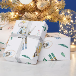 Papier Cadeau Casse-Noisette Aquarelle