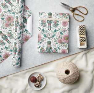 Papier Cadeau Casse-noisette élégant & Impression de fleurs