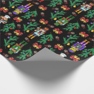 Papier Cadeau Casse-noisette royale et Motif de couronne