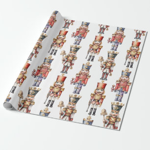 Papier Cadeau Casse-noix aquarelle moderne minimaliste Noël