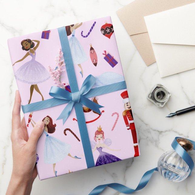 Papier Cadeau Casse-noix Jouets Ballerina Danseuses Sucres de ca (Créateur téléchargé)