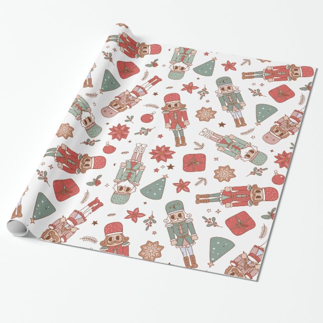Papier Cadeau Casse-noix super 12 jours de cadeaux de Noël (Déroulé)