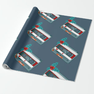 Papier Cadeau cassette de musique de noël
