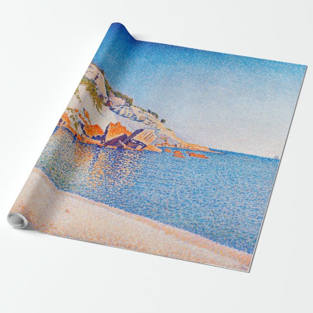 Papier Cadeau Cassis, Casquette Lombard, Opus 196, Signac (Déroulé)