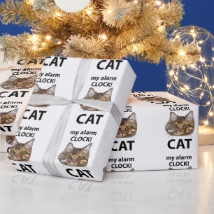 Papier Cadeau Cat Face Mon Alarme Horloge Tablette Cat