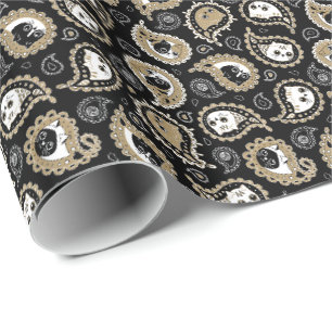 Papier Cadeau Cat Paisley