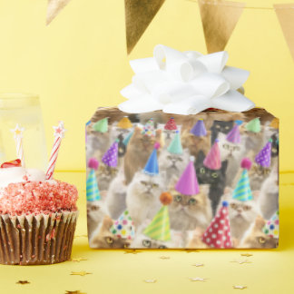 Papier Cadeau Cat Party