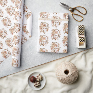 Papier Cadeau Catcher Brown Floral Dream