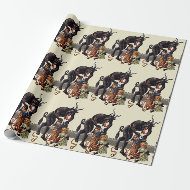 Papier Cadeau cauchemar noël krampus (Déroulé)