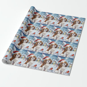 Papier Cadeau Cavalier King Winter Wonderland Noël Joie