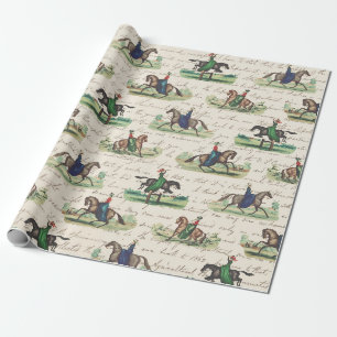 Papier Cadeau Cavatrices élégantes de style vintage anglais à la