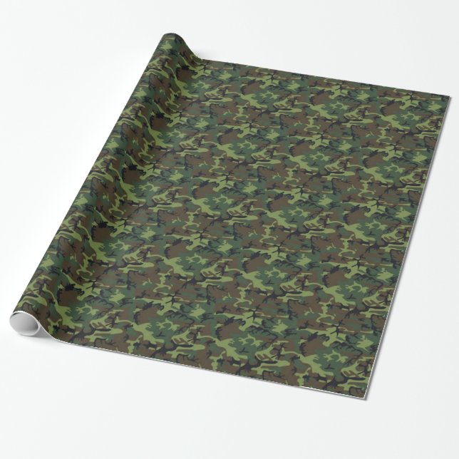 Papier Cadeau Ccamouflage noir (Déroulé)