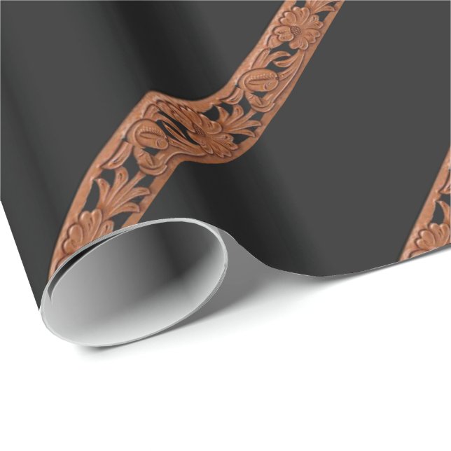 Papier Cadeau Ceinture En Cuir Occidentale Bande D'Impression Su (Coin rond)