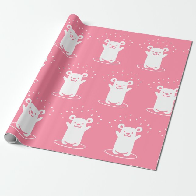Papier Cadeau Célébration de l'ours heureux (Déroulé)