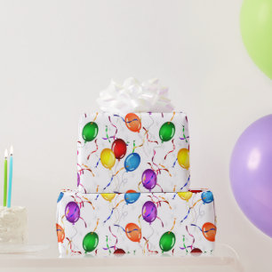 Papier Cadeau Célébration du papier d'enveloppement des ballons