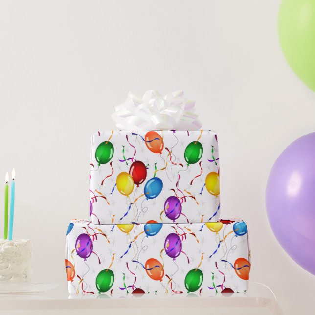 Papier Cadeau Célébration du papier d'enveloppement des ballons (Cadeaux de fête)
