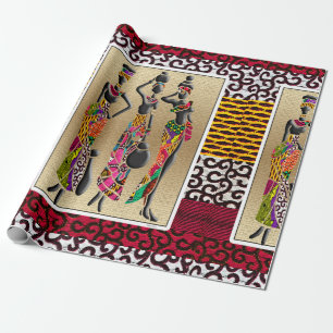 Papier Cadeau Célébration tribale Afrocentrique