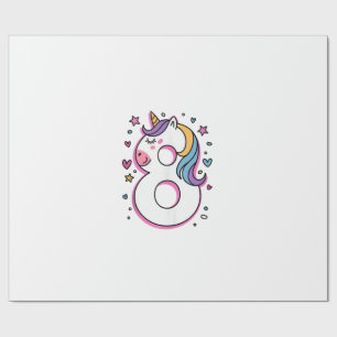 Papier Cadeau Célébrer la fête d'anniversaire des 8 ans pour fil