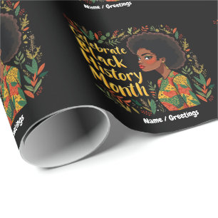 Papier Cadeau Célébrez le Mois de l'histoire des Noirs Honorez l