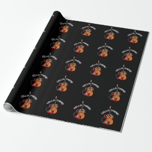 Papier Cadeau Cello There Funny Telephone Pun Dark BG