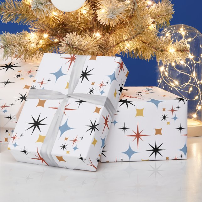 Papier Cadeau Centre moderne les années 50 Starburst Motif de l' (Vacances)