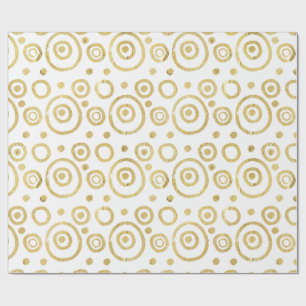 Papier Cadeau Cercle Abstrait Lumière Or Et Blanc
