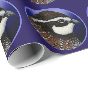 Papier Cadeau Cercle de tête de colin de Virginie