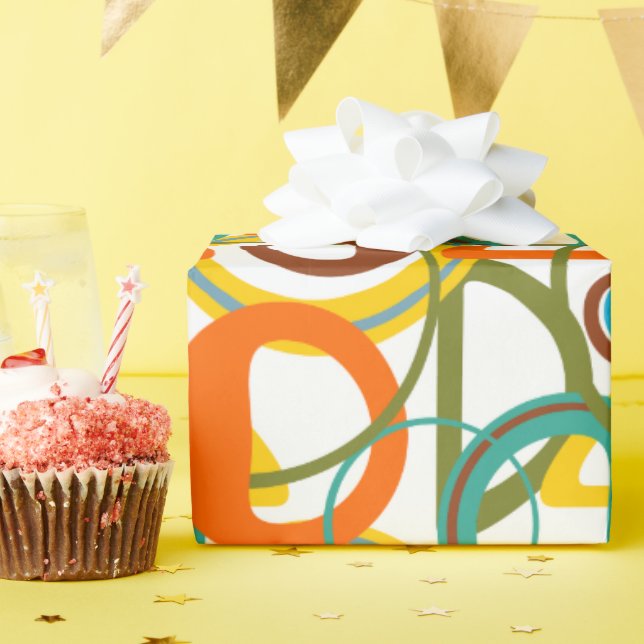Papier Cadeau Cercles, cercles (Fête d'anniversaire)