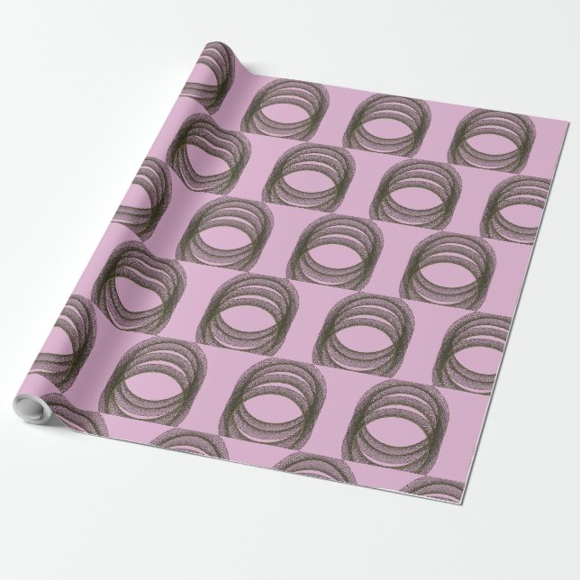 Papier Cadeau cercles de yaei dans les balançoires de fraise (Déroulé)