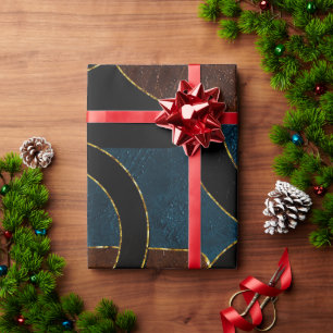 Papier Cadeau Cercles géométriques Abstraits Parties scintillant