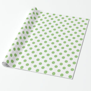 Papier Cadeau Cercles Pois Pistachio Green