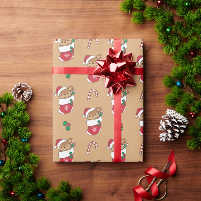 Papier Cadeau Cerf Noël Neige Hiver Animaux Deers Vacances (Cadeau de vacances)