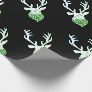 Papier Cadeau Cerfs, rennes, bois, xmas de cerfs