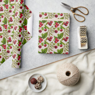Papier Cadeau Cerises Vintage